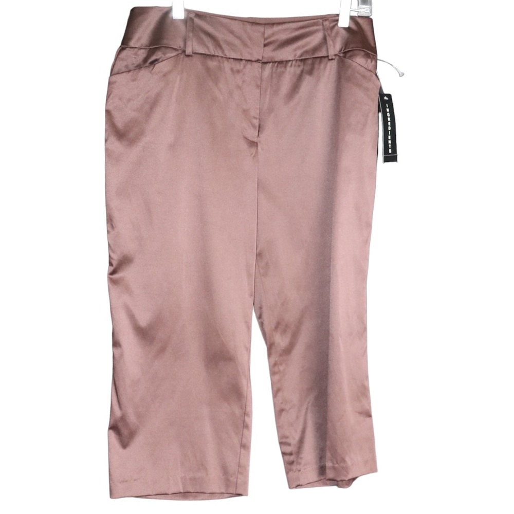 Silky Cropped Pants in Chocolate Brown - Women Ankle & Cropped